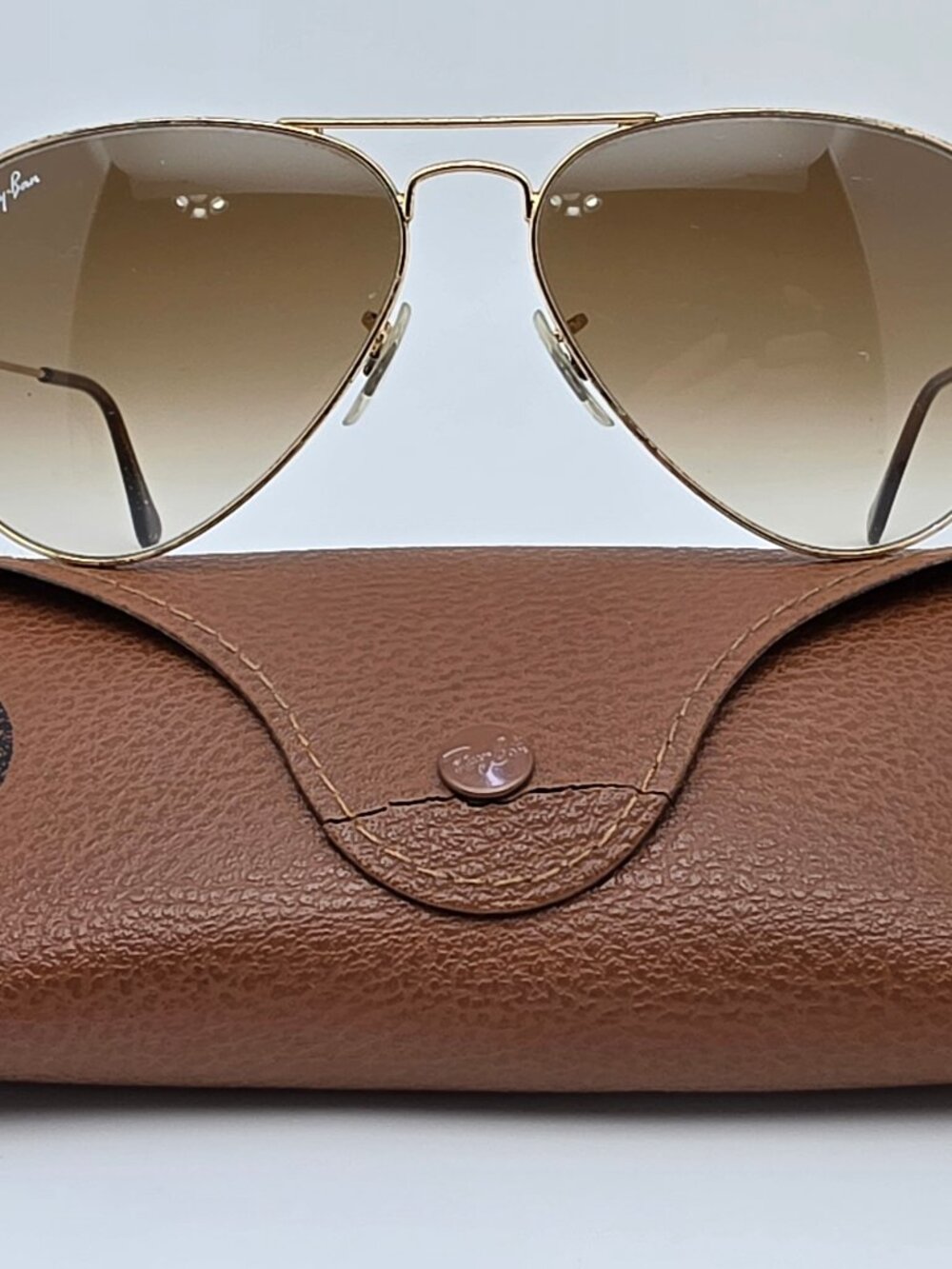 Ray-Ban RB3025 001/51 Arista Gold Frame Brown Gradient Lens Aviator Sunglasses